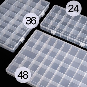 Clair d'art palette boîte, 24,36,48 puits palette de peinture en plastique avec couvercle, pliable peinture boîte de rangement pour aquarelle, <span class=keywords><strong>acrylique</strong></span> - Product Image 3