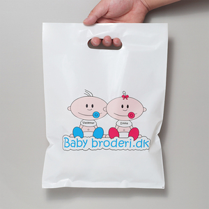 Sacs à provisions en plastique PE-BD imperméables personnalisés avec poignée découpée Sacs en plastique avec gousset pour l'emballage de chaussures/vêtements et le stockage de portefeuille - Product Image 2