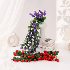 Decoración de Pared con Mini Tulipanes de Seda Estilo Instagram para Paredes de Tiendas de Té con Leche, Bodas, Eventos Comerciales y Festivos - Product Image 3