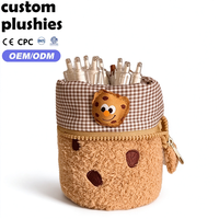 Trousse à crayons en peluche en forme de biscuit marron très populaire - Cadeaux personnalisés pour la rentrée scolaire pour enfants