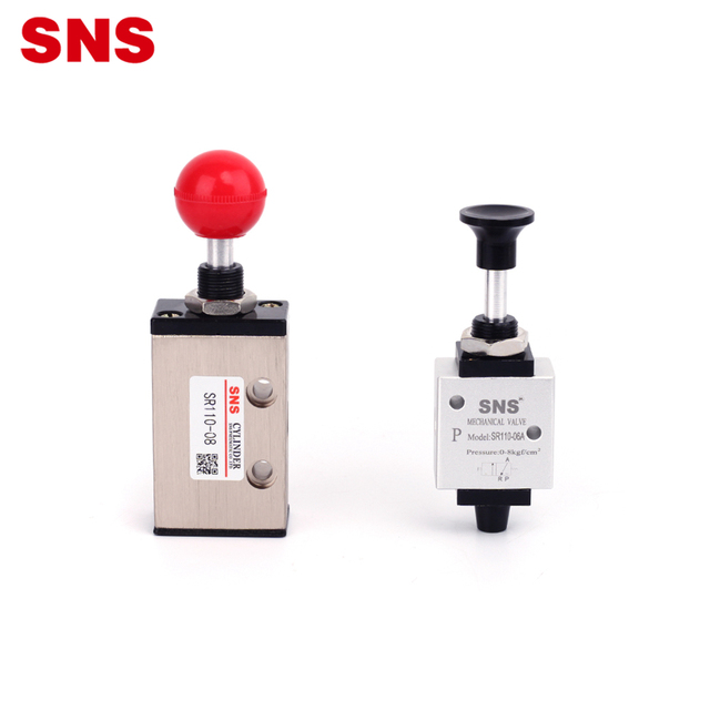 For SNS SR Series High Quality Two-Position Three-Way Pneumatic Aluminum Alloy Manual Hand Valve Premium Pneumatic Parts