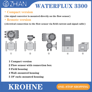 เครื่องวัดการไหล KROHNE เครื่องวัดการไหลแบบแม่เหล็ก IFC 300 DN400 400มม. 16นิ้ว WATERFLUX 3300 เซ็นเซอร์วัดการไหล - Product Image 5