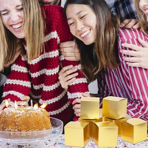 Cajas de Regalo de Papel Doradas Mini de Alta Gama Personalizables al por Mayor para Regalos de Navidad y Recuerdos de Fiesta - Product Image 5