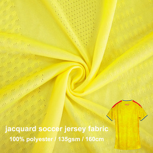 Thiết Kế Mới Bán Buôn Tích Hợp Dệt Khô Phù Hợp Với 100% <span class=keywords><strong>Polyester</strong></span> Dệt Kim <span class=keywords><strong>Jacquard</strong></span> Thể Thao Lưới Vải Cho Bộ Đồ Thể Thao Bóng Đá Jersey - Product Image 1