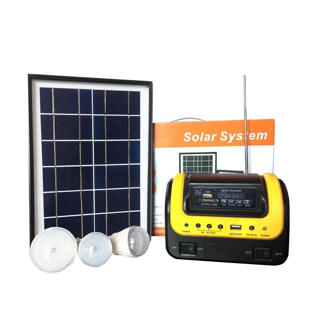 Phone Charging Mp3 Radio Function Portable Solar Home Lighting Station Energy System Kit Mini Solar Energy System for Home