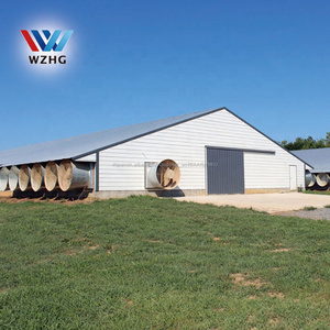 Bajo costo prefabricadas de acero ligero estructura granja Casa Comercial de aves de corral diseño de Casa de granja de pollo - Product Image 1
