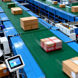 Yüksek Kaliteli Endüstriyel Dayanıklı Elektrikli Kauçuk Bantlı Konveyör Sistemi, Motorlu Tahrik Bileşenleriyle Gıda Mağazalarında Kullanım İçin Yeni - Product Image 1