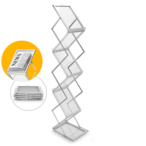 Acrylic <strong>Book</strong> Holder Advertising <strong>Display</strong> Stands FT Brochure Holder Promotion &amp; Advertising &amp; Trade Show Aluminum Case or Carton - Product Image 1