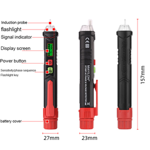 Détecteur de tension numérique sans contact portable de type stylo HT100P, testeur de tension, testeur multifonction - Product Image 4