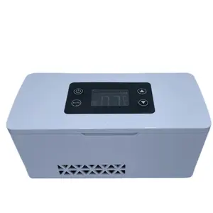 Mini LCD hiển thị insulin du lịch trường hợp Cooler 12V tủ lạnh xách tay thuốc lạnh nhiệt độ không đổi lạnh hộp