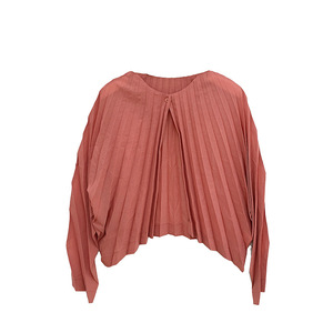 Blusa Casual Beige con Cuello Plisado a Mano, Nueva Moda Femenina Verano 2026, Top Versátil de Manga Larga, Ecológica y Antiarrugas - Product Image 5