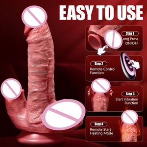 Juguete Sexual Vibrador con Forma de Dildo Realista de Silicona para Mujeres y Parejas, Estimulación Anal y del Punto G, 10 Modos de Vibración - Product Image 4