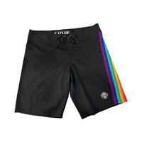 Shorts de bain décontractés pour hommes, taille haute, taille élastique, tissage extensible 4 directions, séchage rapide, recyclés, pour la plage, l'île, le surf
