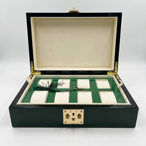Boîte à montre de luxe en bois vert, vente en gros, personnalisable OEM, coffret cadeau pour montre mécanique automatique, ensemble complet avec présentoir - Product Image 2