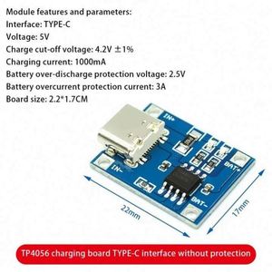 Module de chargeur de batterie Li-ion <span class=keywords><strong>TP4056</strong></span> Type-C USB 5V 1A 18650 sans protection, double fonction 1A, pour bricolage - Product Image 4