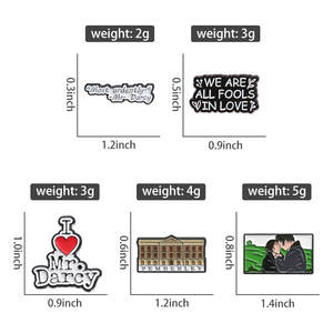 Orgullo y prejuicio esmalte Pin personalizado Mr <span class=keywords><strong>Darcy</strong></span> romántico amante historia libro broches mochila solapa insignia joyería regalo para lectores - Product Image 6