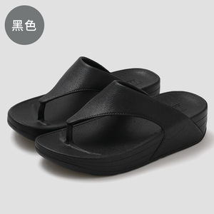 Women's Summer Platform Flip Flops Cork Insole Thick Sole Plus Size Casual Comfortable Solid Color Toe Eco-Friendly - Product Image 2