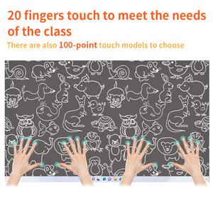 Tableau interactif intelligent sur roulettes 55 65 75 86 98 100 1 avec écran tactile, apprentissage interactif, écran LCD 4K HD, 86 pouces - Product Image 4