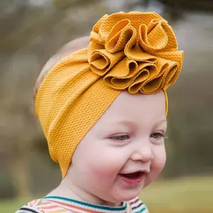 Neue europäische und amerikanische Haarzubehör einfache Maismaserung Hortensien-Kinderaufband Baby-Haarband bunt im Großhandel
