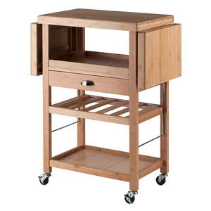 Chariot de cuisine en bois massif au design moderne DB Barton - Product Image 1