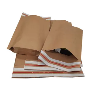 定制100% 可持续1层工艺安全树脂基胶水牛皮纸邮件袋可生物降解可堆肥邮件袋
