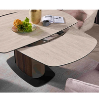 Table à manger de haute qualité directement de l'usine, anti-rayures, table à manger extensible de luxe, chaise pour la famille