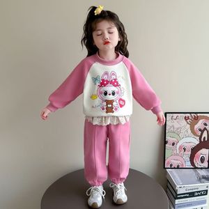 Primavera e autunno <span class=keywords><strong>abbigliamento</strong></span> Casual per bambini stampato Set felpa da ragazza cartone animato nuovo Set di due pezzi per bambini alla moda - Product Image 5