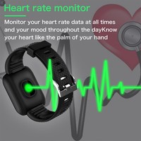 Vente directe d'usine, montre connectée sportive 116+, tracker d'activité, écran IPS, compatible Android, étanche IP-67, Wi-Fi, écouteurs