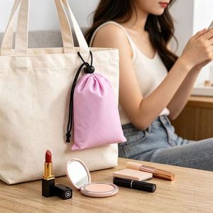 210D Polyester Nylon <b>Drawstring</b> <b>Backpack</b> Outdoor Portable Cord Lock Closure Sack Bag for Shoes Laundry Travel - Product Image 4