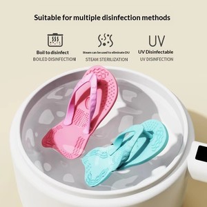 <span class=keywords><strong>Jouet</strong></span> de dentition en silicone texturé Jiangyu Flip-Flop pour apaiser les gencives douloureuses des bébés - Product Image 3