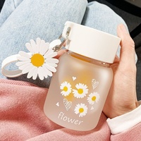 Gelas Mini Trendy Daisy Lapis Ganda Tahan Panas Anti Bocor Ramah Lingkungan Lucu Gemuk Portabel Cangkir Hadiah Promosi