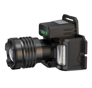 ไฟฉายคาดหัว LED ซูเปอร์5000M,ไฟยิงยาว30W 18650ชาร์จได้สำหรับตกปลาไฟหน้าสูง