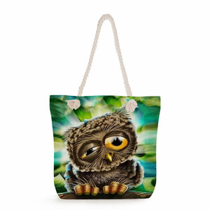 กระเป๋าสะพายไหล่สำหรับผู้หญิงกระเป๋าโท้ทใส่ชายหาดความจุขนาดใหญ่พิมพ์ลายพื้นหลังสีพื้น - Product Image 4