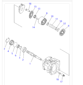 Bomba hidráulica principal original genuina KOMATSU PC35MR-3 708-3S-00710 708-3S-00720 708-3S-00721 para miniexcavadora - Product Image 6