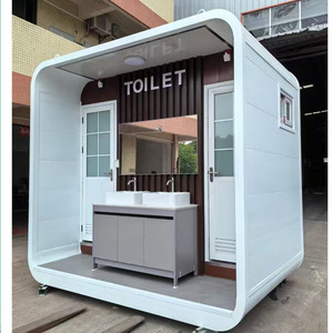 Thép chất lượng cao di động nhà vệ sinh prefab với vòi hoa sen thân thiện với môi thiết kế bền cho khu vực danh lam thắng cảnh & sử dụng ngoài trời - Product Image 6