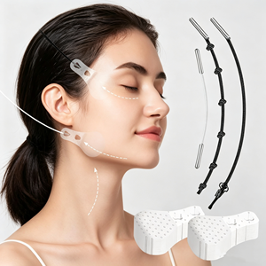 YuMeBeauty - Parche Ajustable con Cordón para Levantar el Rostro, Correa Facial en Forma <span class=keywords><strong>de</strong></span> V para Adelgazar el Rostro, Cinta con Cordón para Levantar el Rostro, para Maquillaje - Product Image 1