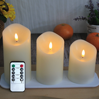 Ensemble de bougies LED rechargeables par USB avec plaque de charge, télécommande, lumière de bougie décorative, veilleuses dans une ambiance de Noël