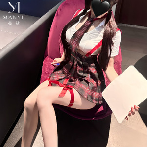 Manyu cross-border sourcing of European and American sexy lingerie, student uniforms, tempting short plaid skirts, sexy - Product Image 2