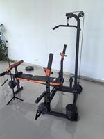 Lit stable de presse d'établi d'équipement de forme physique multifonctionnel se pliant en métal durable et équipement complet de gymnase à la maison