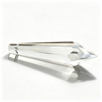 Pendentif Prisme en Cristal K9 Transparent à Pointes pour Lustre, Pièces de Lampe, Attrape-Soleil, Décoration de Mariage et d'Intérieur