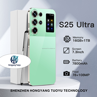 S25 Ultra 16G+1TB Android 15 7.3 Pouces Global 5G Téléphone Portable Grand Écran Plein Écran Prise en Charge Multilingue