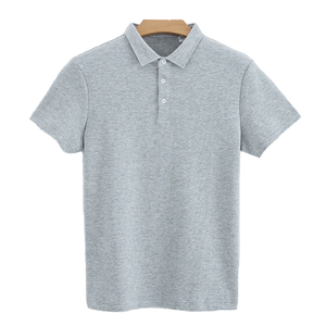 Casual da uomo estivo per Polo traspirante a maniche corte tessuto a maglia con decorazione a bottone stampa solida all'ingrosso Casual W - Product Image 3