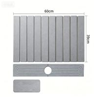 Ensemble de 3 tapis de séchage pour vaisselle en pierre, grande taille, séchage rapide, en diatomite, pliables, absorbants, pour comptoir de cuisine et usage domestique