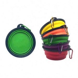 New Design Silicone Portable Pet Bowl Multifunctional Outdoor Hanging Folding Dog Basin - Product Image 1