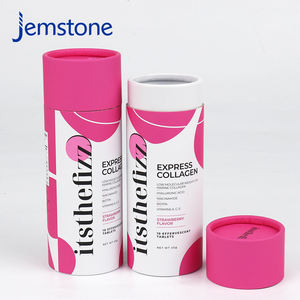 Boîte d'emballage cylindrique en kraft personnalisée et recyclable pour compléments alimentaires, tube en papier pour poudre de protéines - Product Image 4