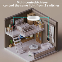 Interruptor Inteligente Zigbee de 4 Canales y 1000w con Cable Neutro, Interruptores de Luz Tuya Zigbee