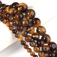 Vente en Gros de Perles en Pierres Naturelles de 8 mm : Œil de Tigre Marron, Lapis, Onyx, Lave, Perles Dissociées pour la Fabrication de Bijoux