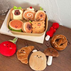 Llaveros de Peluche con Temática de Comida de Dibujos Animados, Lindos y Creativos, Colgante Versátil para Mochila, Muñecos Pequeños Decorativos, Unisex, Venta al por Mayor - Product Image 1