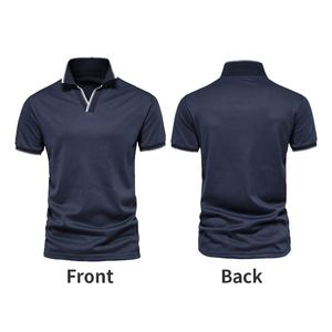 Nouveauté - Polo à col en V pour homme et femme, vêtements d'affaires, couleur unie - Product Image 6