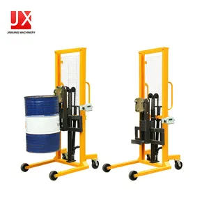 Factory Sells Manual Hydraulic Bucket Truck Lifting Stacker Round Barrel Trolley Oil Drum Truck